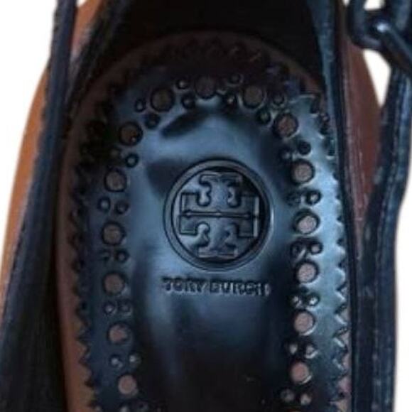 Tory Burch Black/Brown Heels Pumps | Size 6.5 - Picture 5 of 9